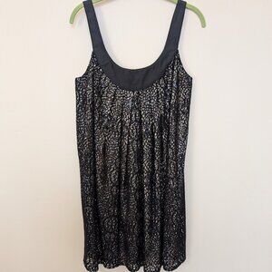 Cynthia Steffe NWT black and silver mini dress Large